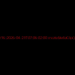 PUBLISHED 16:2026-04-23T07:06+02:00 createMediaClip() Caf� ?